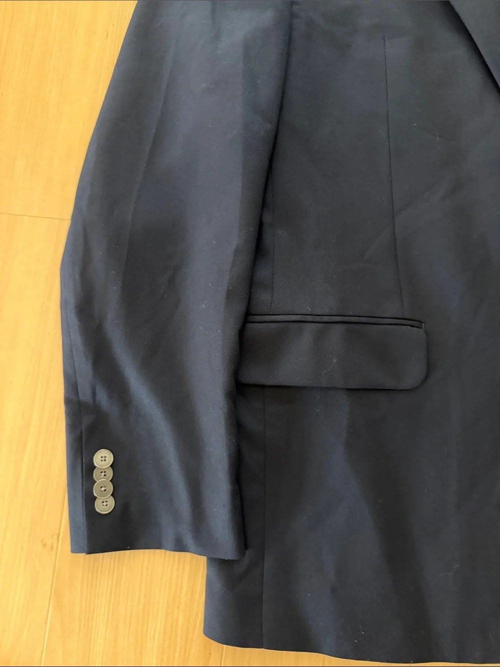 MICHAEL KOHRS MENS NAVY BLUE BLAZER 2-BUTTON SINGLE BREASTED CLOSURE POCKETS 42L